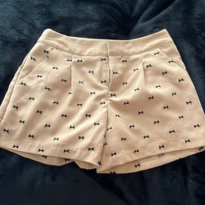 LC Lauren Conrad Tan Size 0 Shorts with Black Bow design
